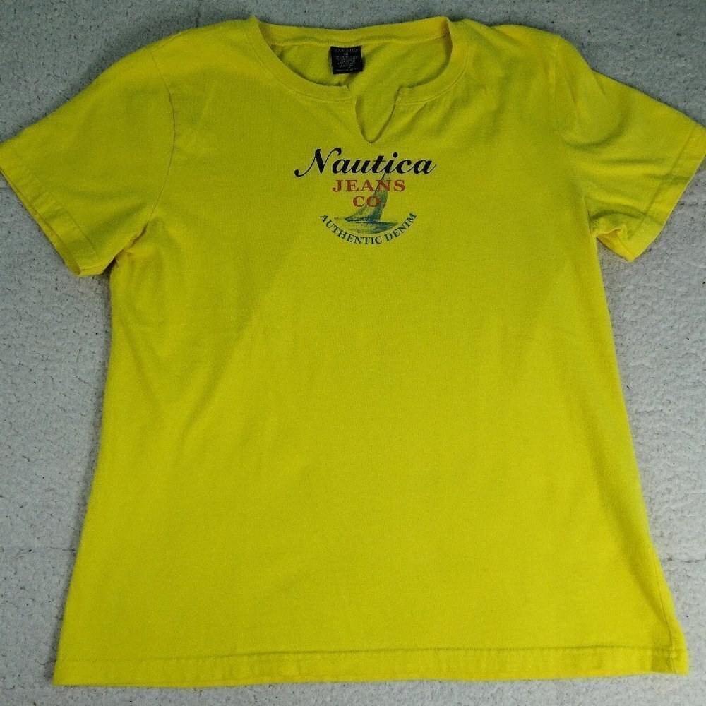 Nautica Jeans Yellow T-Shirt Small